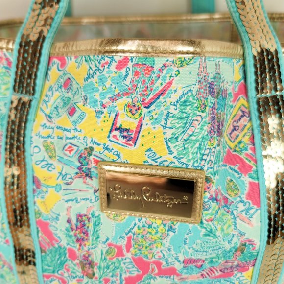 Lilly Pulitzer Large Utility Sequins Tote Bag - Picture 6 of 13